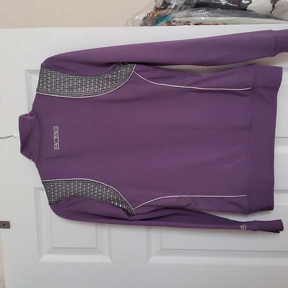 BCBG Plum /Silver Active Wear Jacket - Picture 2 of 7